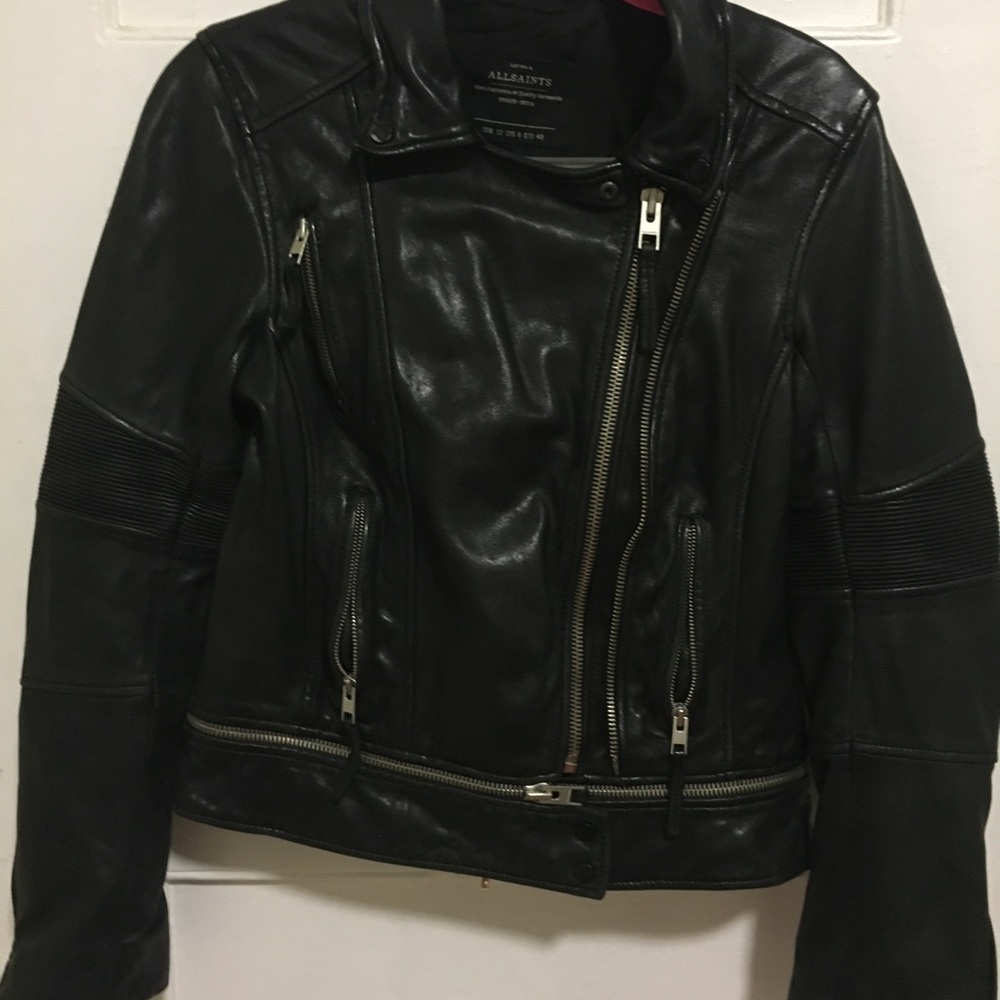 All Saints Leather Motorcycle Jacket